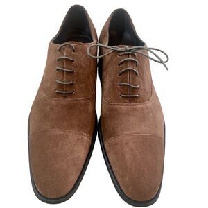 Men’s Brown Suede Cap Toe shoes.  Size 10
